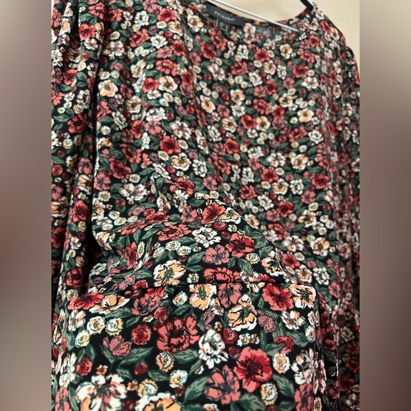 ⚫️ BOGO Multicolor Floral Tunic Top Size 16 Oversized Bohemian Chic - Picture 4 of 7